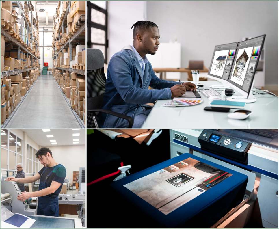 Mic Drop Creative warehouse with organized inventory and efficient fulfillment process for eCommerce businesses.